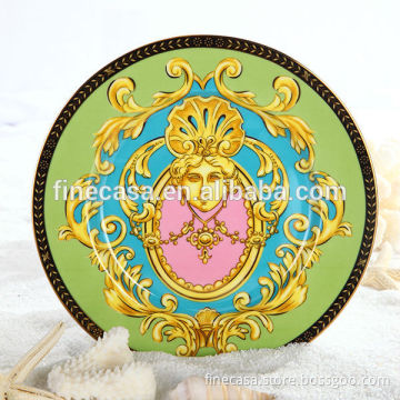 7.5 Inches Luxury Fine Hyper White Porcelain Bulk Ceramic Plate of Sea Goddness